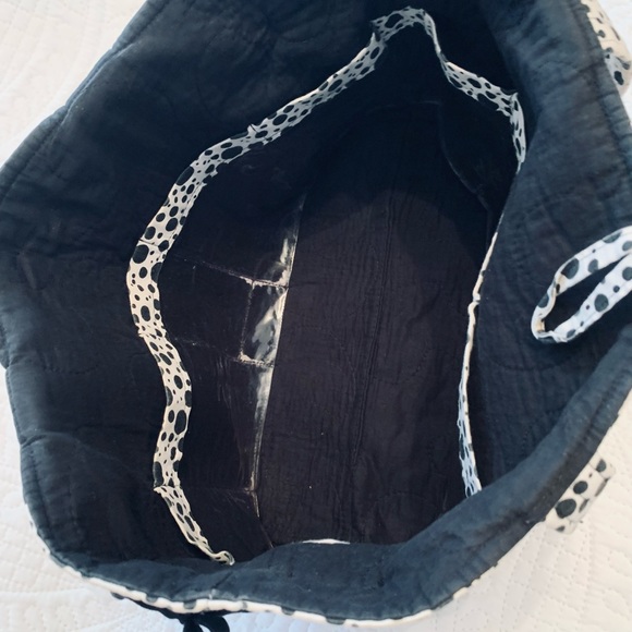 “Polkadot” Shoulder Tote w/ 10 Interior (Vinyl See Tru) Wall Storage Pockets - Picture 11 of 12